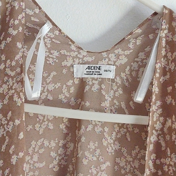 Tan Cardigan Style Poncho/Cover Up with White Fringe - Picture 4 of 7